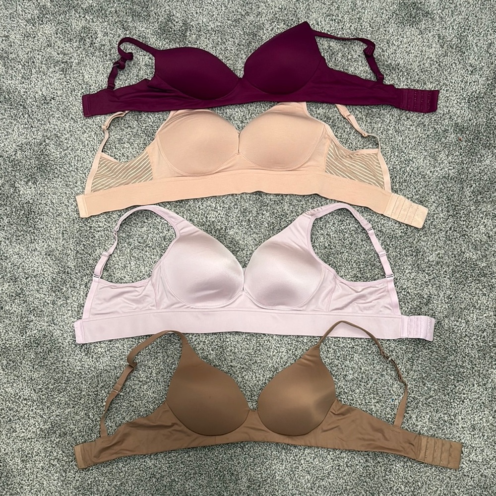 Women's Intimates Set - Burgundy, Beige, Light Pink, Tan